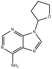 9-(四氢-2-呋喃基)腺嘌呤 结构式