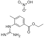 3-胍基-4-甲基苯甲酸乙酯硝酸盐 结构式
