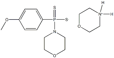 (4-甲氧基苯基)(吗啉)二硫代单膦酸吗啉盐 结构式
