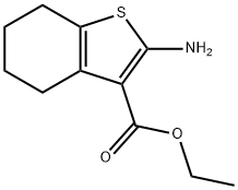 2-氨基-4,5,6,7-四氢苯并[b]噻酚-3-羧酸乙酯 结构式