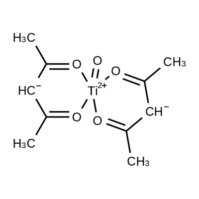 乙酰丙酮氧化钛(IV) 结构式
