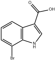 7-溴吲哚-3-甲酸 结构式