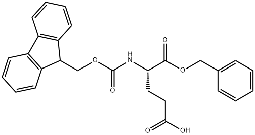 Fmoc-L-谷氨酸-α-苄酯 结构式