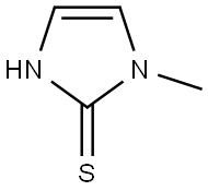 2-巯基-1-甲基咪唑 结构式