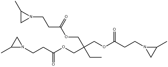 三羟甲基丙烷三(2-甲基-1-氮杂环丙烷丙酸酯) 结构式