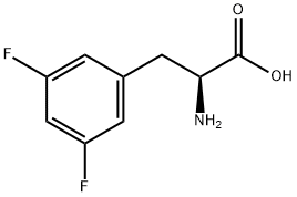DL-3,5-二氟苯丙氨酸 结构式