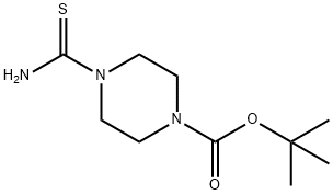 4-Boc-哌嗪-1-硫酰胺 结构式