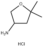 5,5-二甲基四氢呋喃-3-胺盐酸盐 结构式