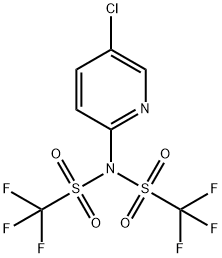 2-[N,N-双(三氟甲烷磺酰)氨基]-5-氯吡啶 结构式