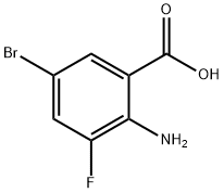 2-氨基-5-溴-3-氟苯甲酸 结构式