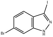 6-溴-3-碘-1H-吲唑 结构式