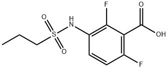 2,6-二氟-3-(丙基磺酰胺基)苯甲酸 结构式