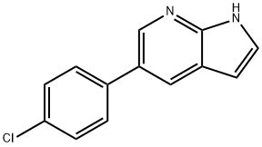 5-(4-氯苯基)-1H-吡咯并[2,3-b]吡啶 结构式