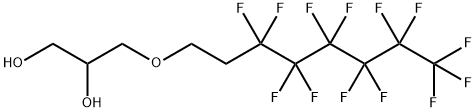 3-[(3,3,4,4,5,5,6,6,7,7,8,8-十三氟辛)氧基]-1,2-丙二醇 结构式