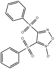 3,4-双(苯磺酰基)-1,2,5-噁二唑-2-氧化物 结构式