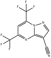5,7-双三氟甲基-3-氰基吡唑并[1,5-a]嘧啶 结构式