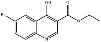 6-溴-4-羟基-3-喹啉羧酸乙酯 结构式