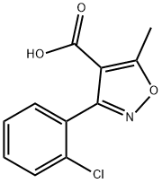 3-(2-氯苯基)-5-甲基异唑-4-羧酸 结构式