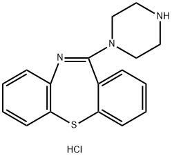 11-(1-哌嗪基)二苯并[b,f][1,4]硫氮杂卓二盐酸盐 结构式