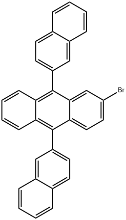 2-溴-9,10-二(2-萘基)蒽 结构式