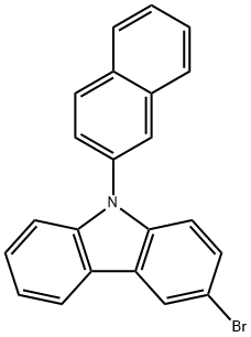 3-溴-9-(2-萘基)咔唑 结构式