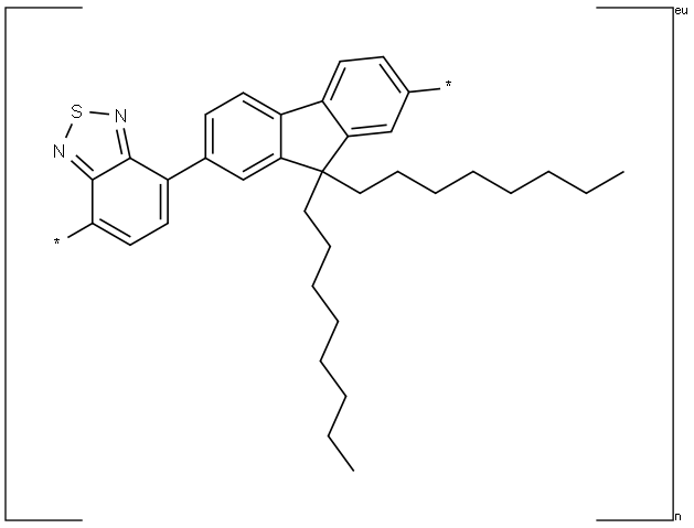 聚[(9,9-二辛基芴基-2,7-二基)-alt-(苯并[2,1,3]噻二唑-4,8-二基)] 结构式