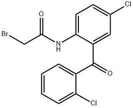 2-溴乙酰氨基-2',5-二氯二苯甲酮 结构式