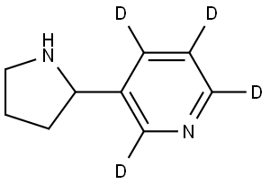 DL-降烟碱-D4 结构式