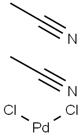 双(乙腈)二氯化钯(II) 结构式