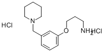 3-[3-(1-哌啶甲基)苯氧基]-1-丙胺二盐酸盐 结构式