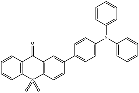 2-[4-(二苯基氨基)苯基]-10,10-二氧化物-9H-噻吨-9-酮 结构式