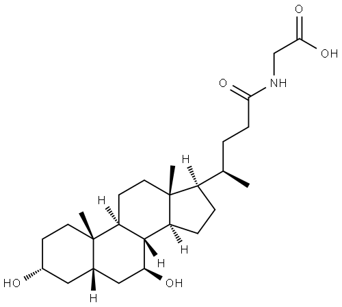 甘氨熊去氧胆酸 结构式