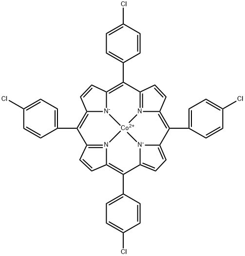 5,10,15,20-四(对氯苯基)卟啉钴(II) 结构式