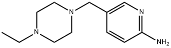 2-氨基-5-[(4-乙基-1-哌嗪基)甲基]吡啶 结构式