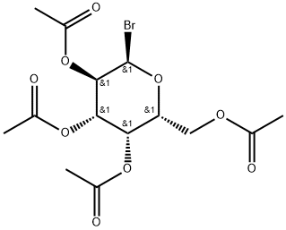 2,3,4,6-四-O-乙酰基-α-D-吡喃半乳糖基溴 结构式