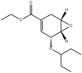 5-(戊烷-3-基氧基)-7-氧杂双环(4.1.0)庚-3-烯-3-羧酸乙酯 结构式
