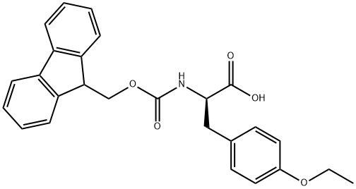 Fmoc-O-乙基-D-酪氨酸 结构式