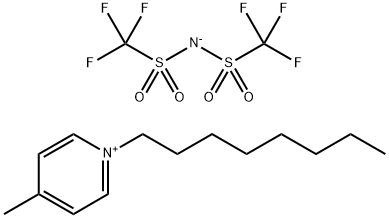 1-辛基-4-甲基吡啶双三氟甲磺酰亚胺盐 结构式