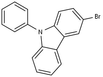 3-溴-9-苯基咔唑 结构式