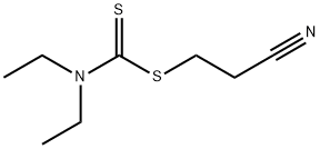 2-氰基乙基 N,N-二乙基二硫代氨基甲酸酯 结构式