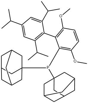 2-(二-1-金刚烷基膦)-3,6-二甲氧基-2',4',6'-三异丙基-1,1'-联苯 结构式