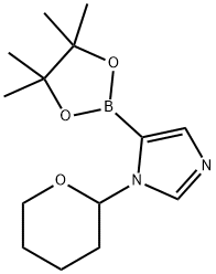 1-(四氢-2H-吡喃-2-基)-1H-咪唑-5-硼酸频哪醇酯 结构式