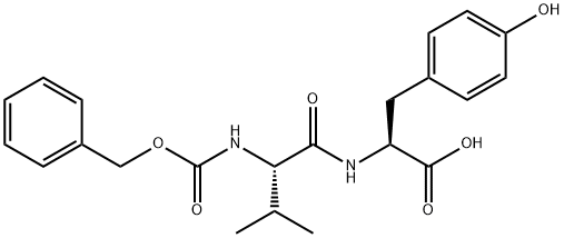 N-苄氧羰基-L-缬氨酰基-L-酪氨酸 结构式