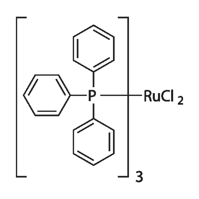 三(三苯基膦)二氯化钌(II) 结构式
