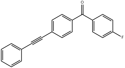 4-氟-4'-(苯基乙炔基)二苯甲酮 结构式
