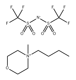 N-丁基-N-甲基吗啉双(三氟甲基磺酰基)酰亚胺 结构式