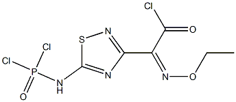 2-(5-二氯磷酰氨基-1,2,4-噻二唑-3-基)-2(Z)-乙氧基亚氨基乙酰氯 结构式