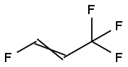 反式-1,3,3,3-四氟丙烯 结构式