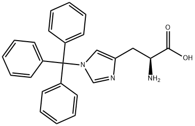 N'-(三苯甲基)-L-组氨酸 结构式