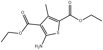 5-氨基-3-甲基-2,4-噻酚二羧酸二乙酯 结构式